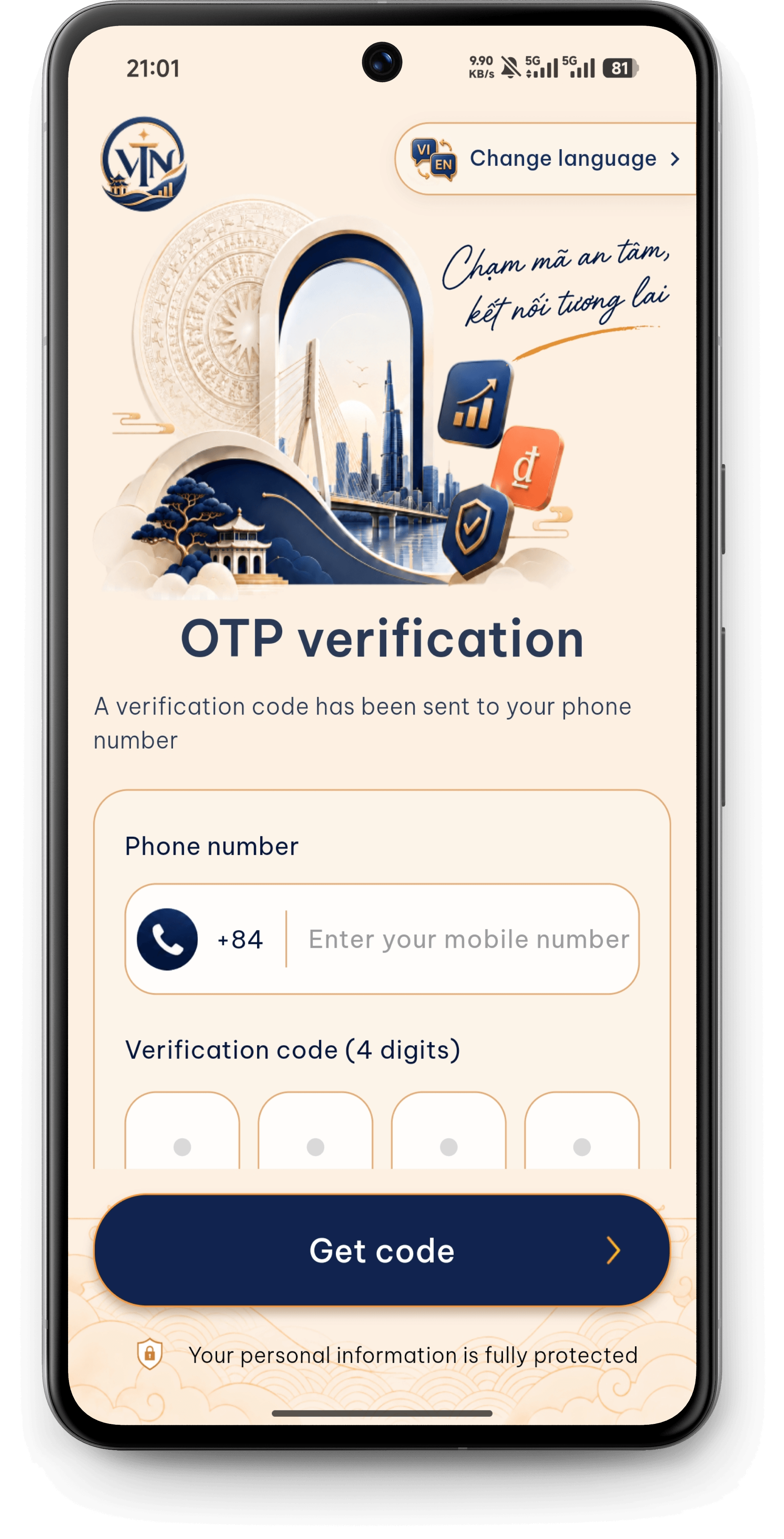 OTP verification screen